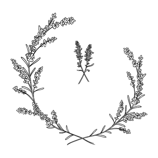 Lavender hat burning design