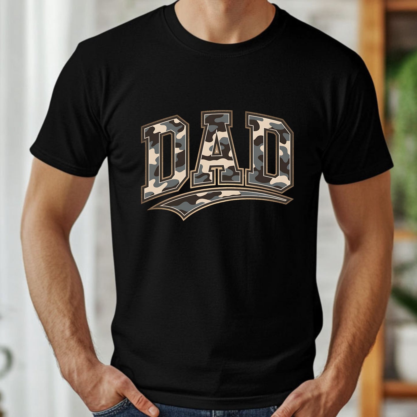 Dad Camo Graphic Design PNG
