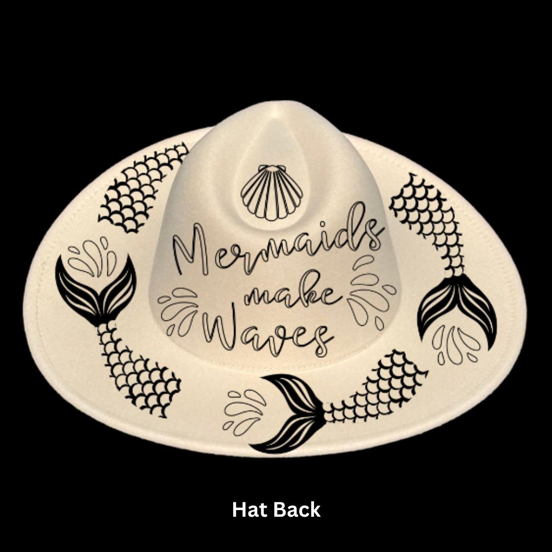 Mermaids Make Waves Boho design back view