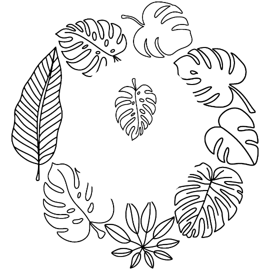 Monstera Leaf hat burning design