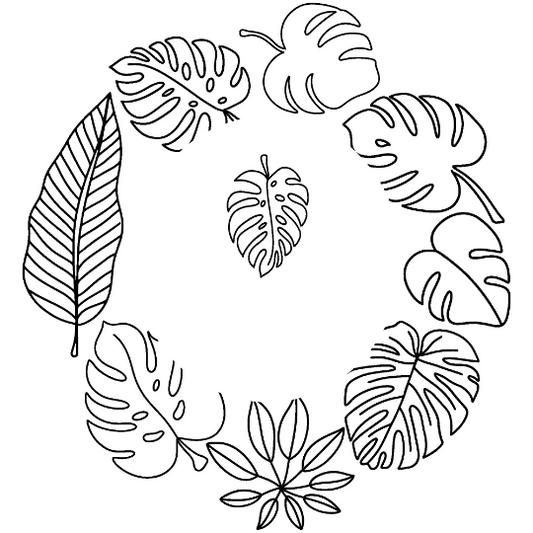 Monstera Leaf hat burning design