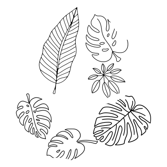 Monstera Leaves baseball hat burning design