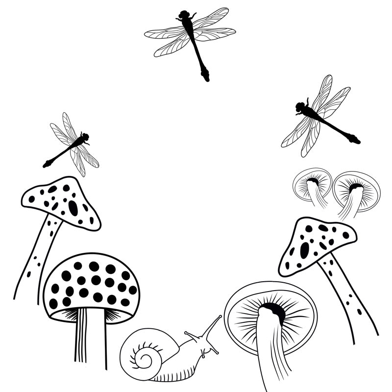Mushroom Garden hat burning design