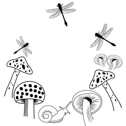 Mushroom Garden hat burning design