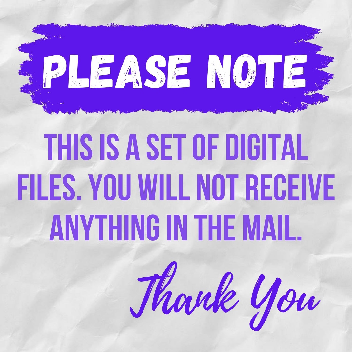 Digital download disclaimer