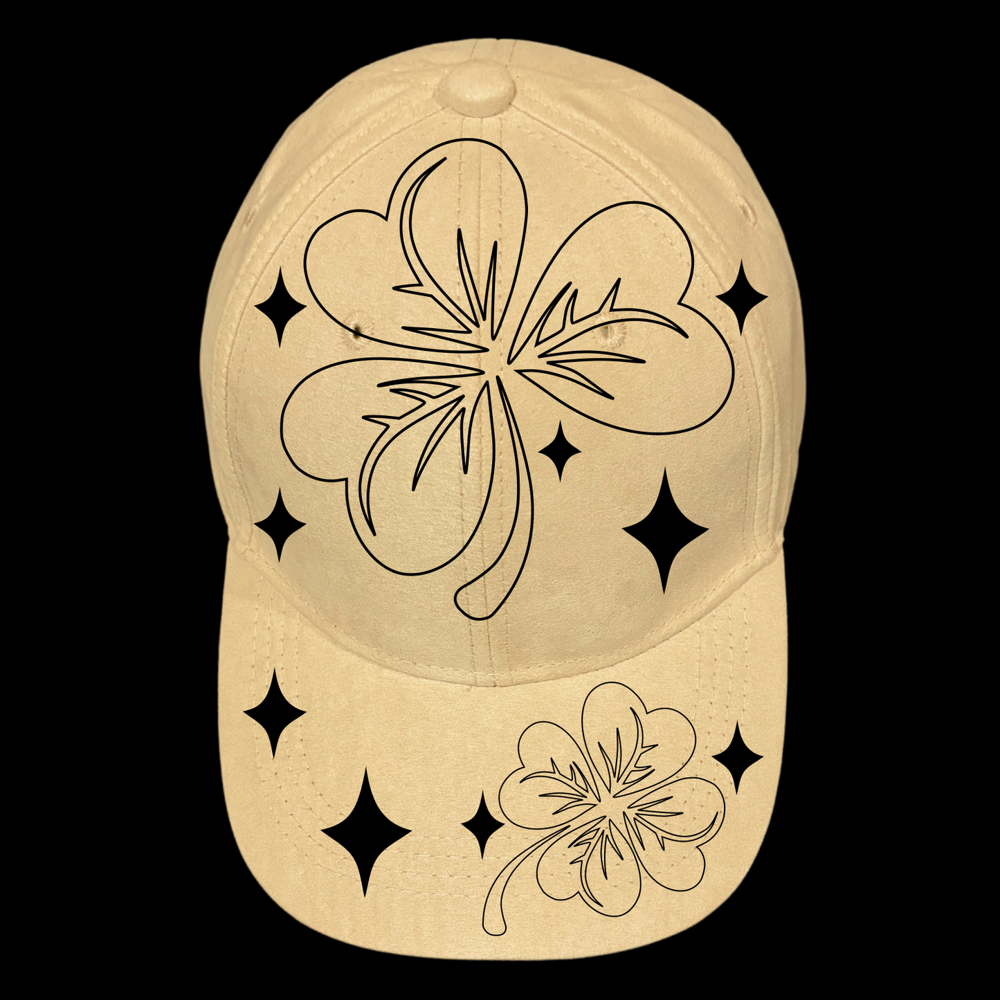 Shamrock design on a baseball cap