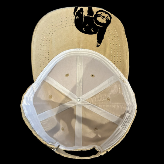 Sloth Hanging Out Baseball Cap Burning Design SVG PNG