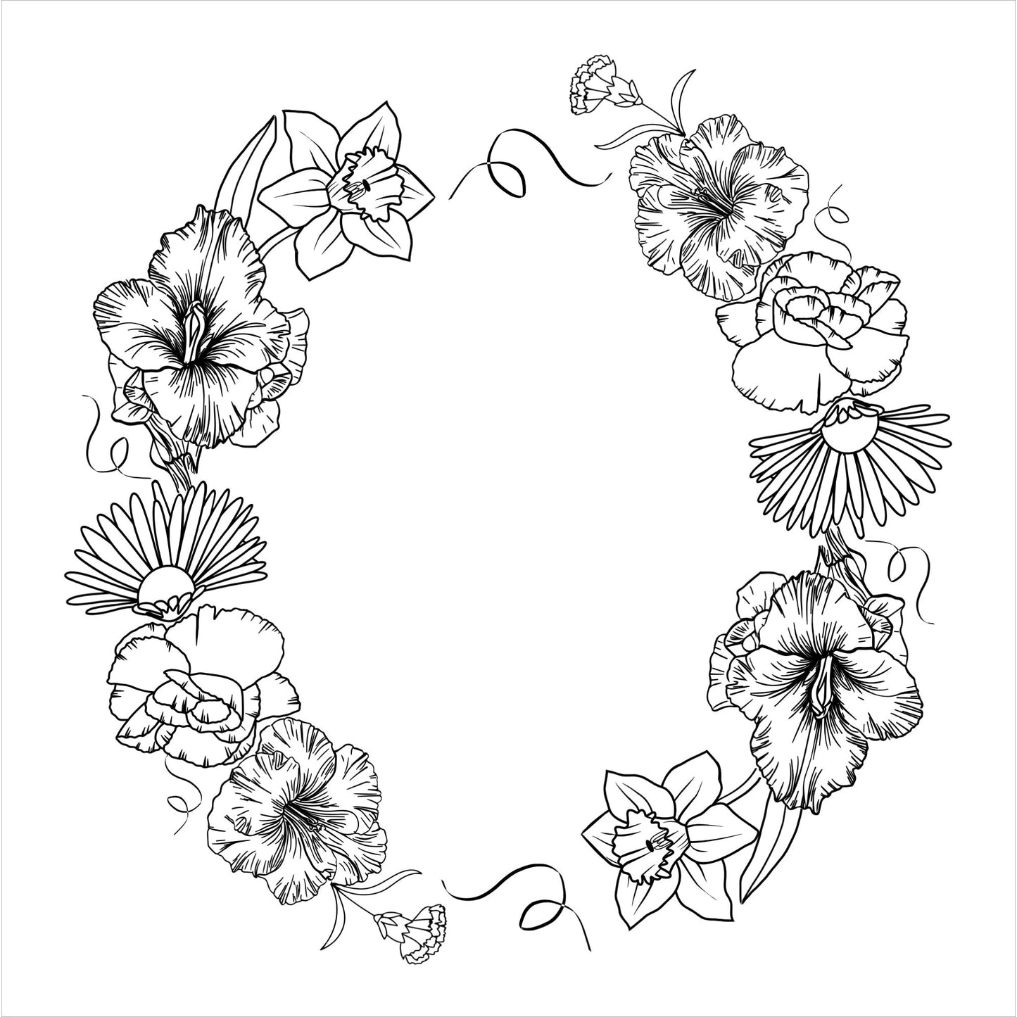 Spring Flowers hat burning design for wide brim hats