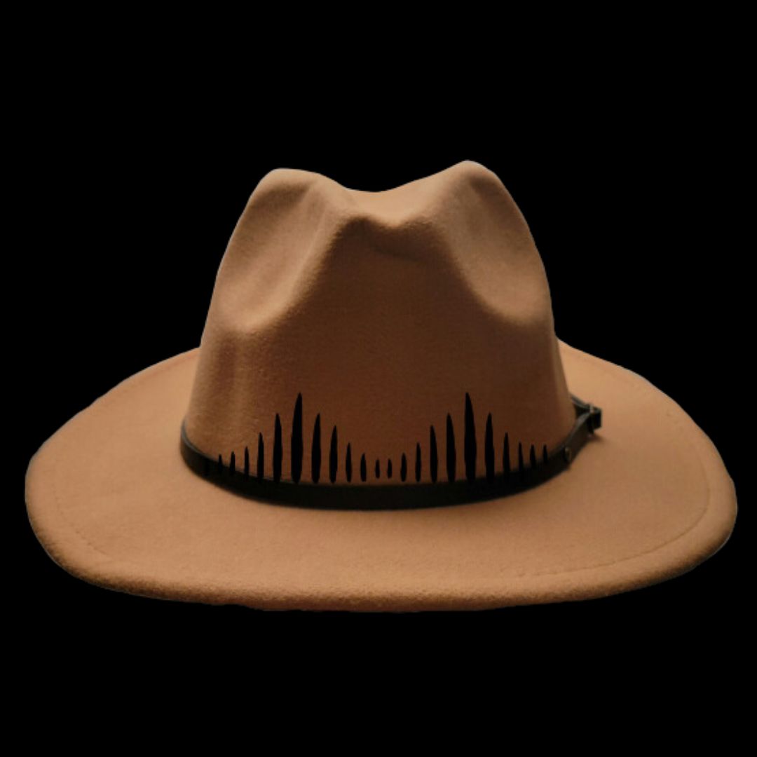 Paint Stroke Sunburst front view on a hat