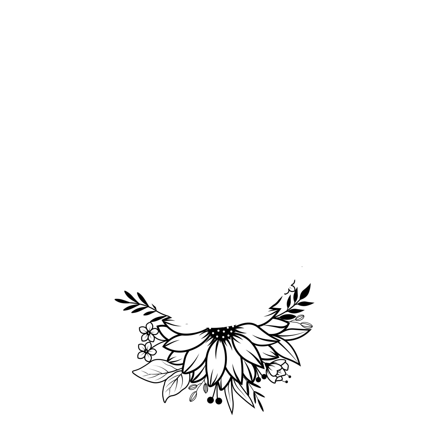 Sunflower Floral hat burning design