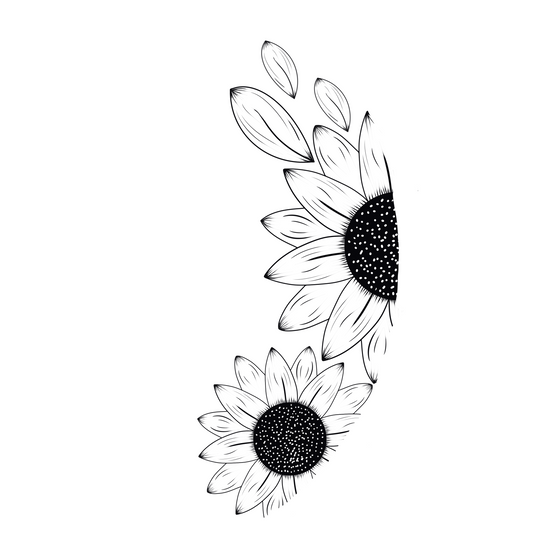 Sunflower Duet Wide Brim Hat Burning Design SVG PNG