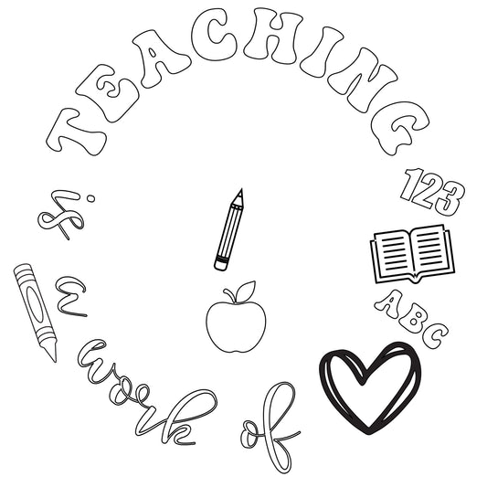 Teaching Is A Work Of Heart hat burning design