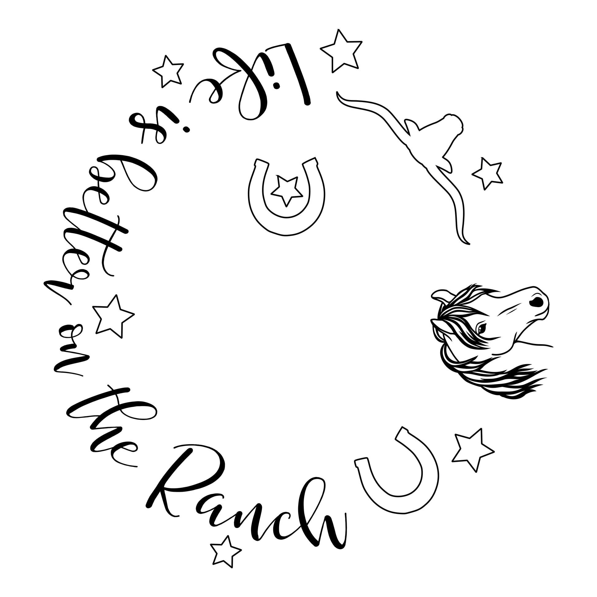 Life Is Better On The Ranch hat burning design