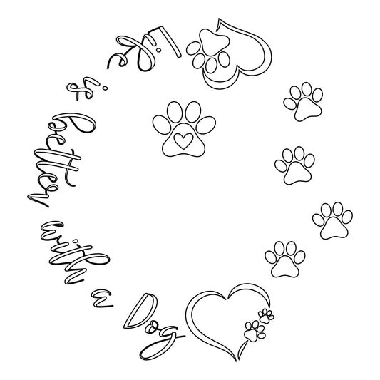 Life Is Better With A Dog hat burning design