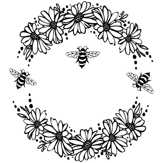 Daisy And Bee Wide Brim Hat Burning Traceable Design