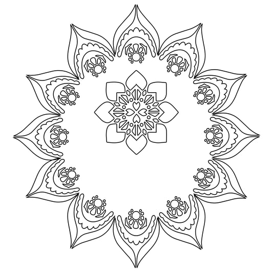 Mandala Wide Brim Hat Burning Design