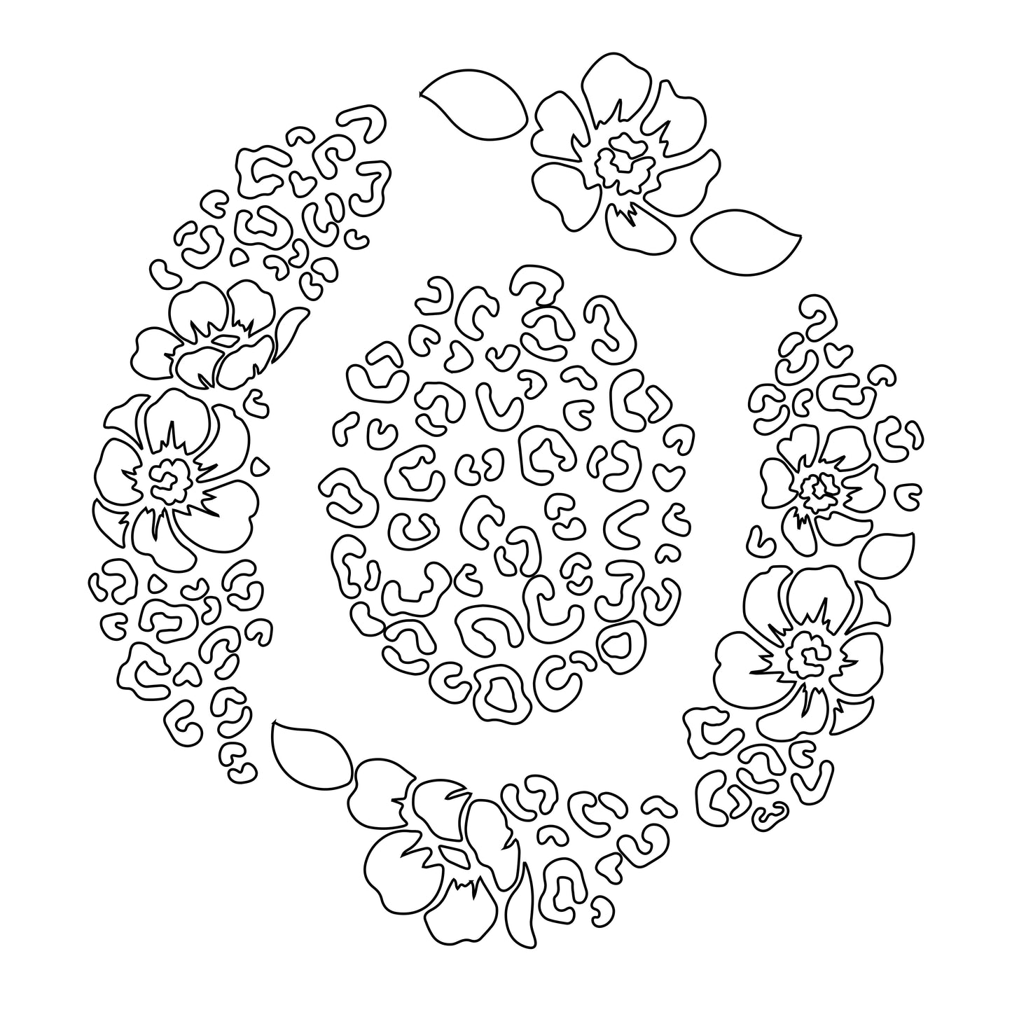 Posies And Cheetah hat burning design
