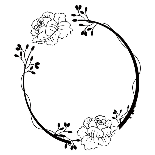 Peonies Floral Wide Brim Hat Burning Design