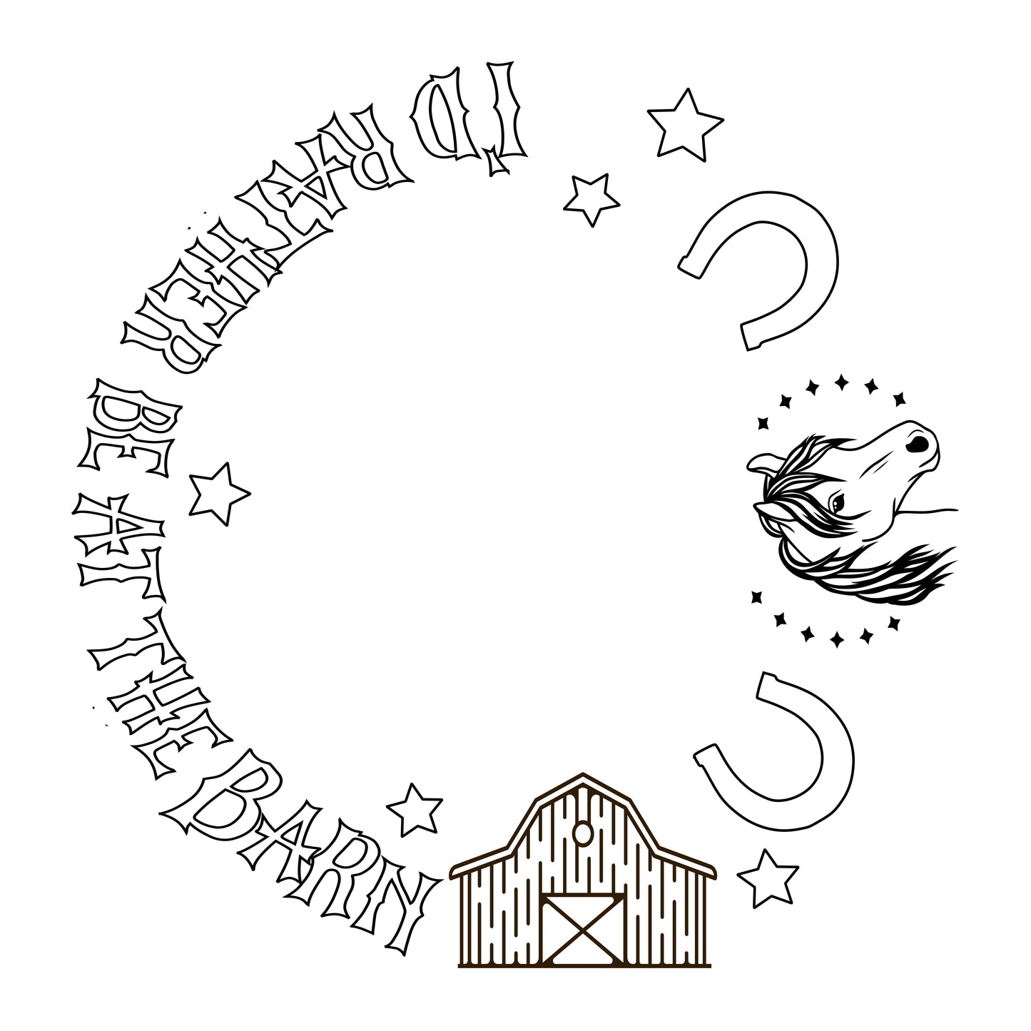 I'd Rather Be At The Barn hat burning design