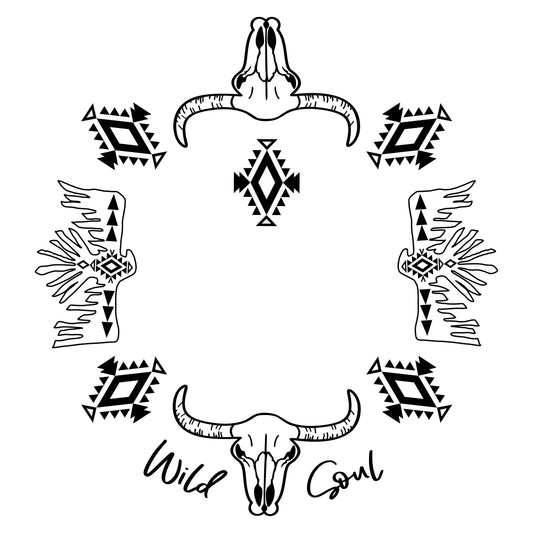 Thunderbird Cow Skull hat burning design