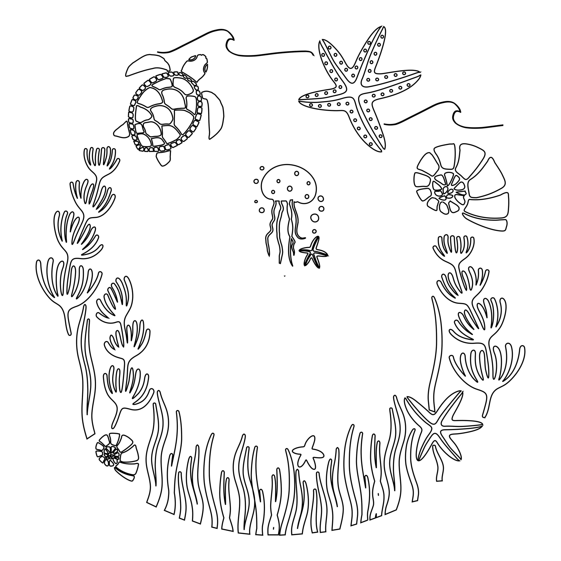 Under The Sea Boho hat burning design