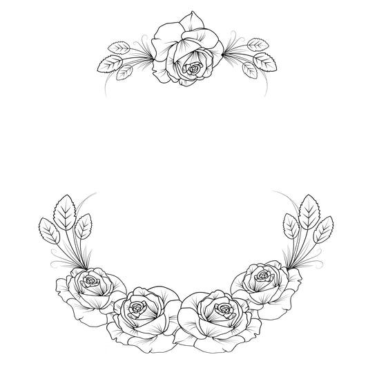 Vintage Roses hat burning design for wide brim hats.