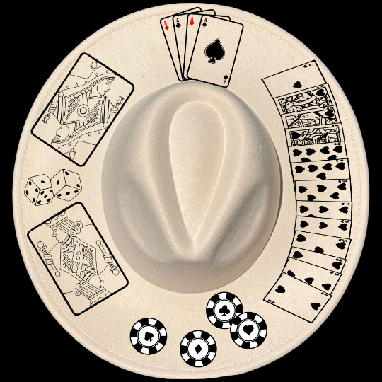 Want To Play design on a wide brim hat