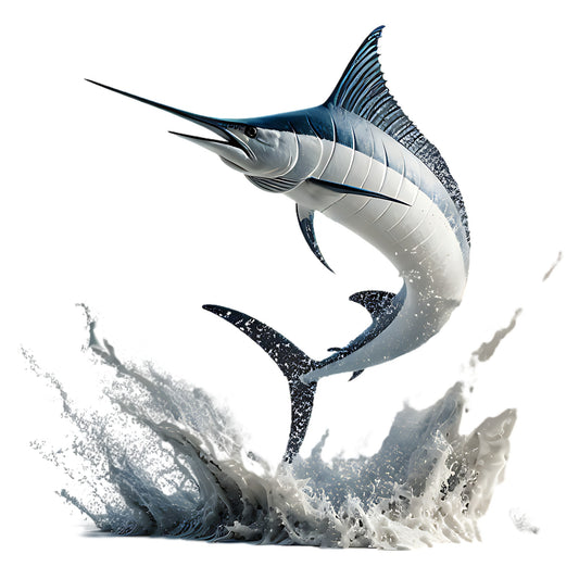Marlin Leaping Digital Design PNG