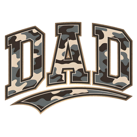 Dad Camo Digital Design PNG