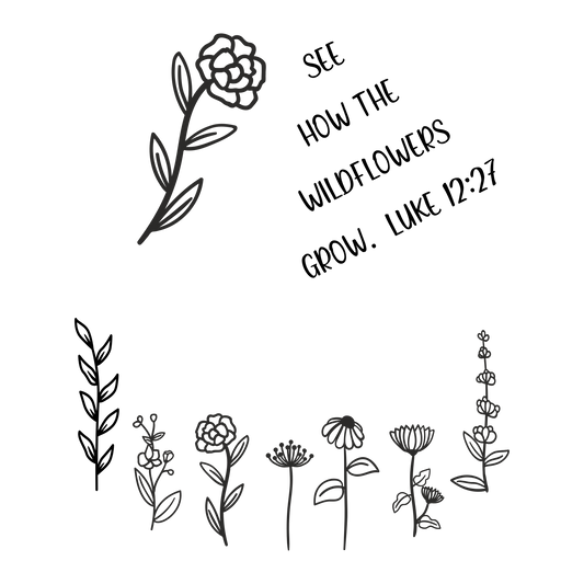 Wildflowers Grow baseball cap hat burning design