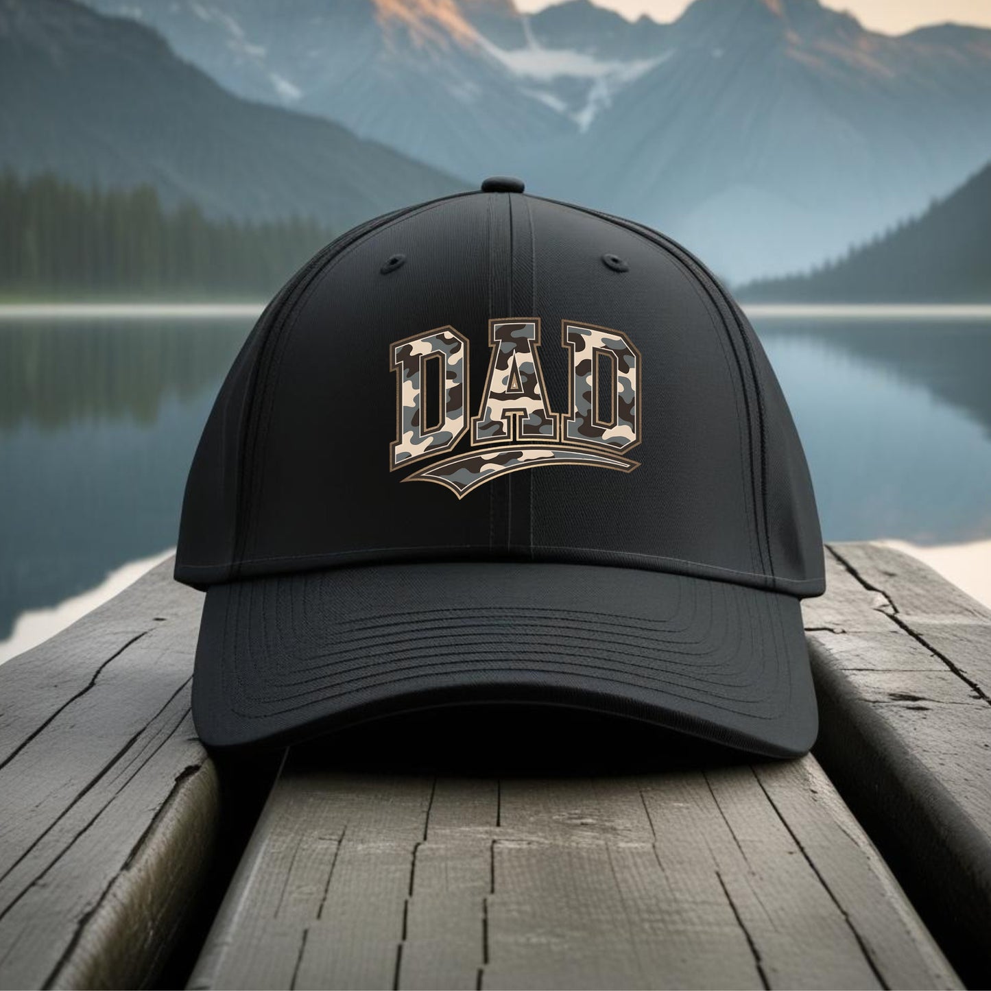 Dad Camo Digital Design PNG