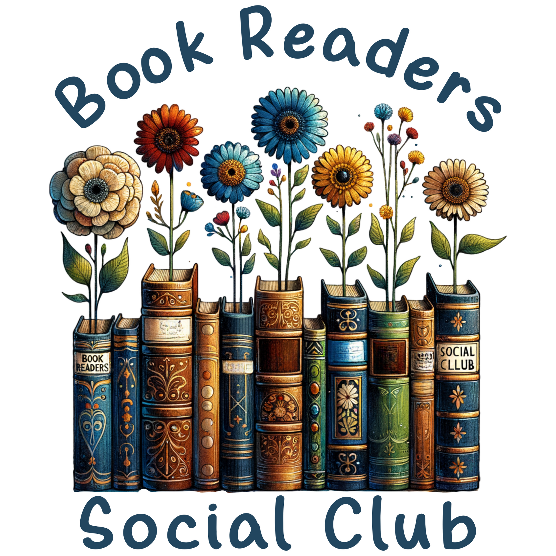 Book Readers Social Club PNG digital design