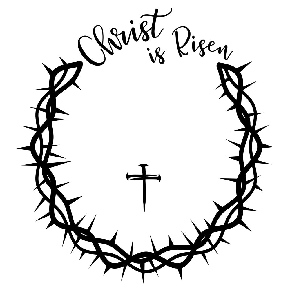 Christ Is Risen Crown Of Thorns hat burning design for wide brim haats