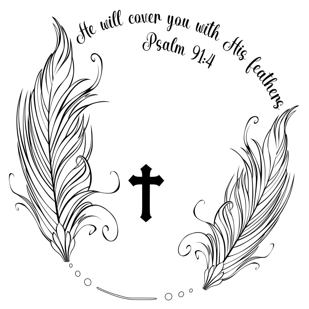 Covered By His Wings hat burning design for wide brim hats