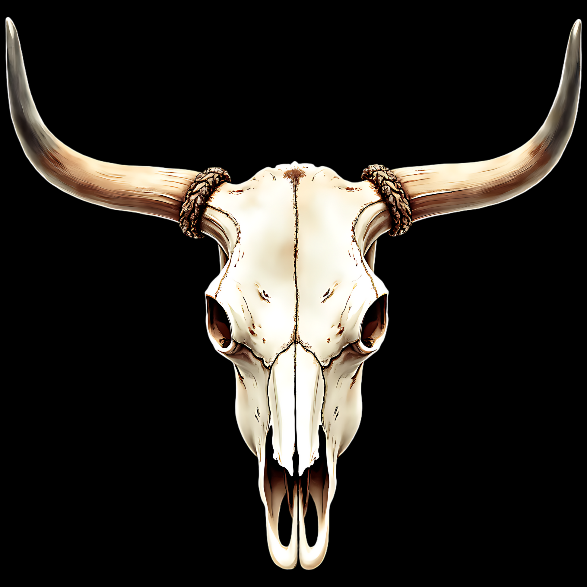Bull Skull With Horns PNG digital design