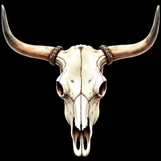 Bull Skull With Horns PNG digital design