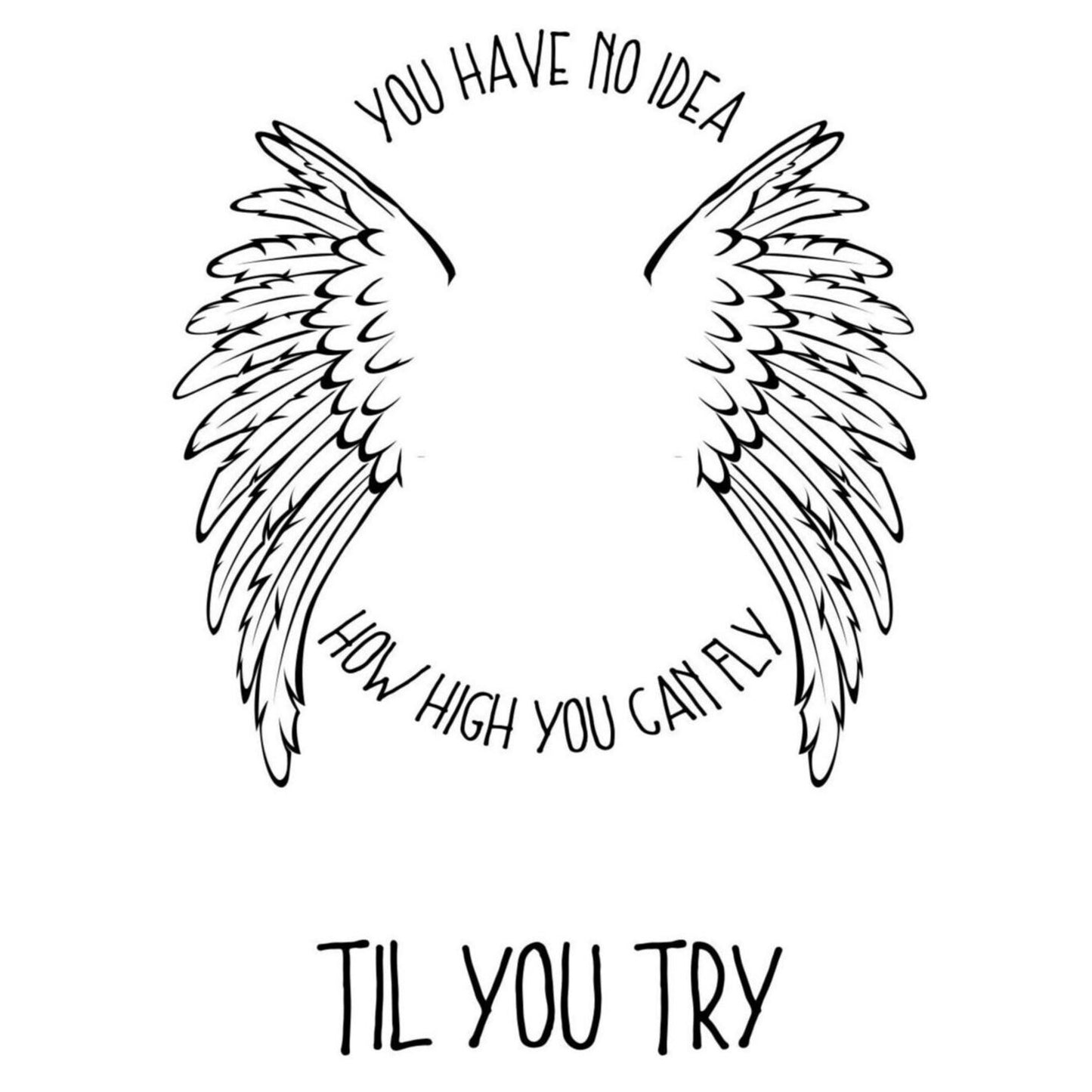 Fly High hat burning design for baseball caps.