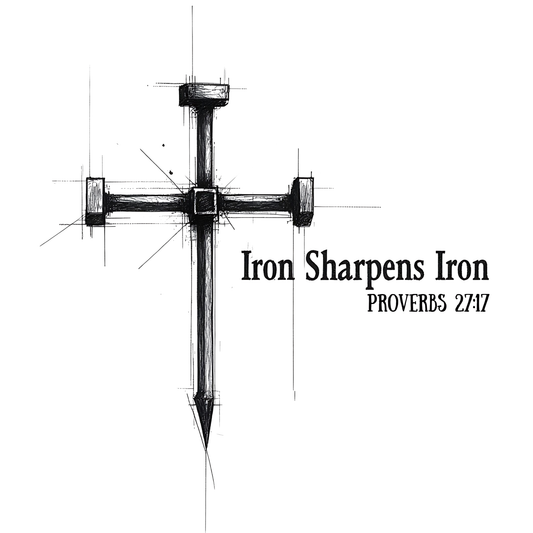 Iron Sharpens Iron cross of nails digital design