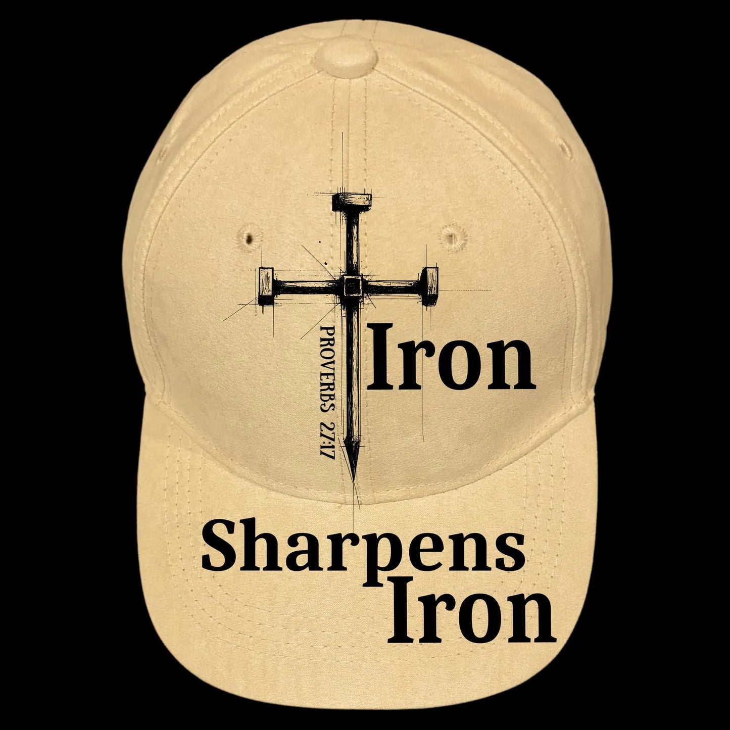 Iron Sharpens Iron hat burning design for baseball caps