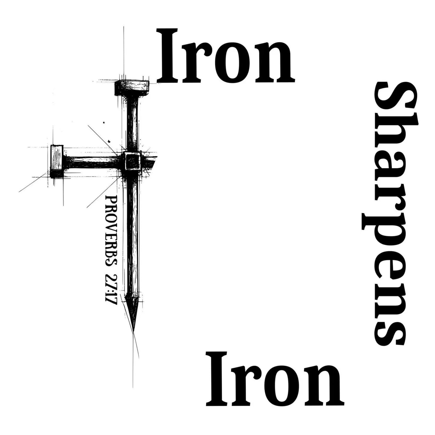 Iron Sharpens Iron hat burning design for wide brim hats