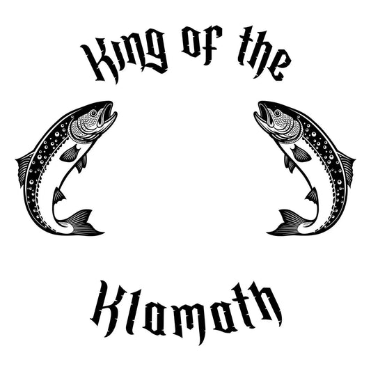 King Of The Klamath hat burning design for wide brim hats.