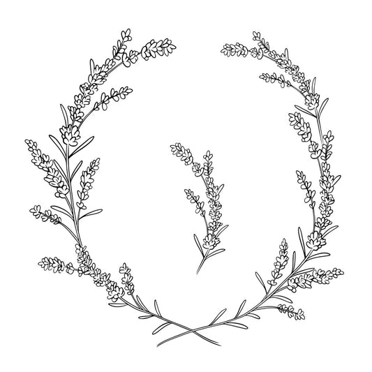 Lavender Wreath hat burning design for narrow brim hats