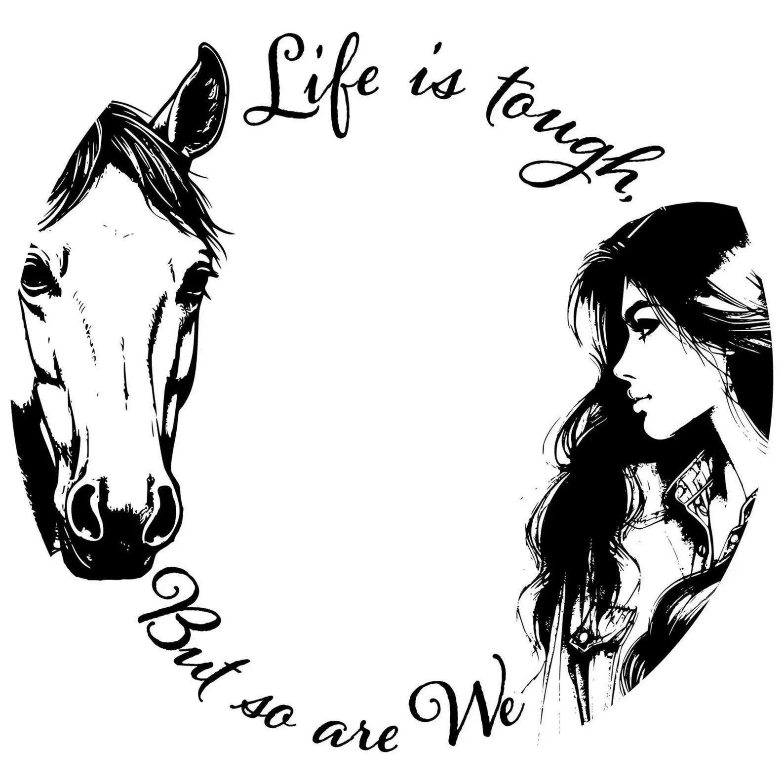 Life Is Tough hat burning design for wide brim hats