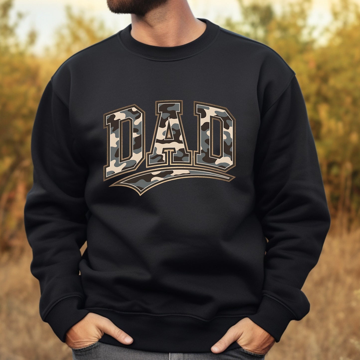Dad Camo Graphic Design PNG