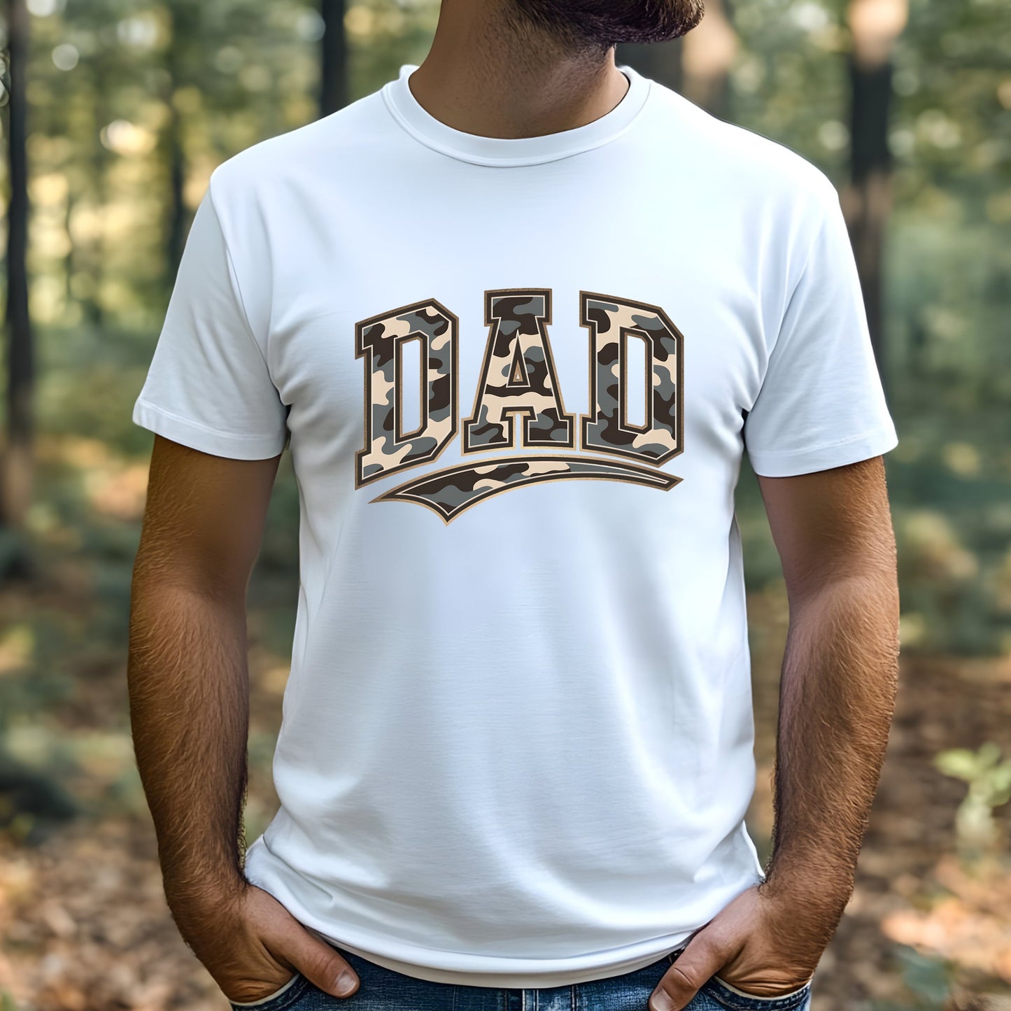 Dad Camo Graphic Design PNG
