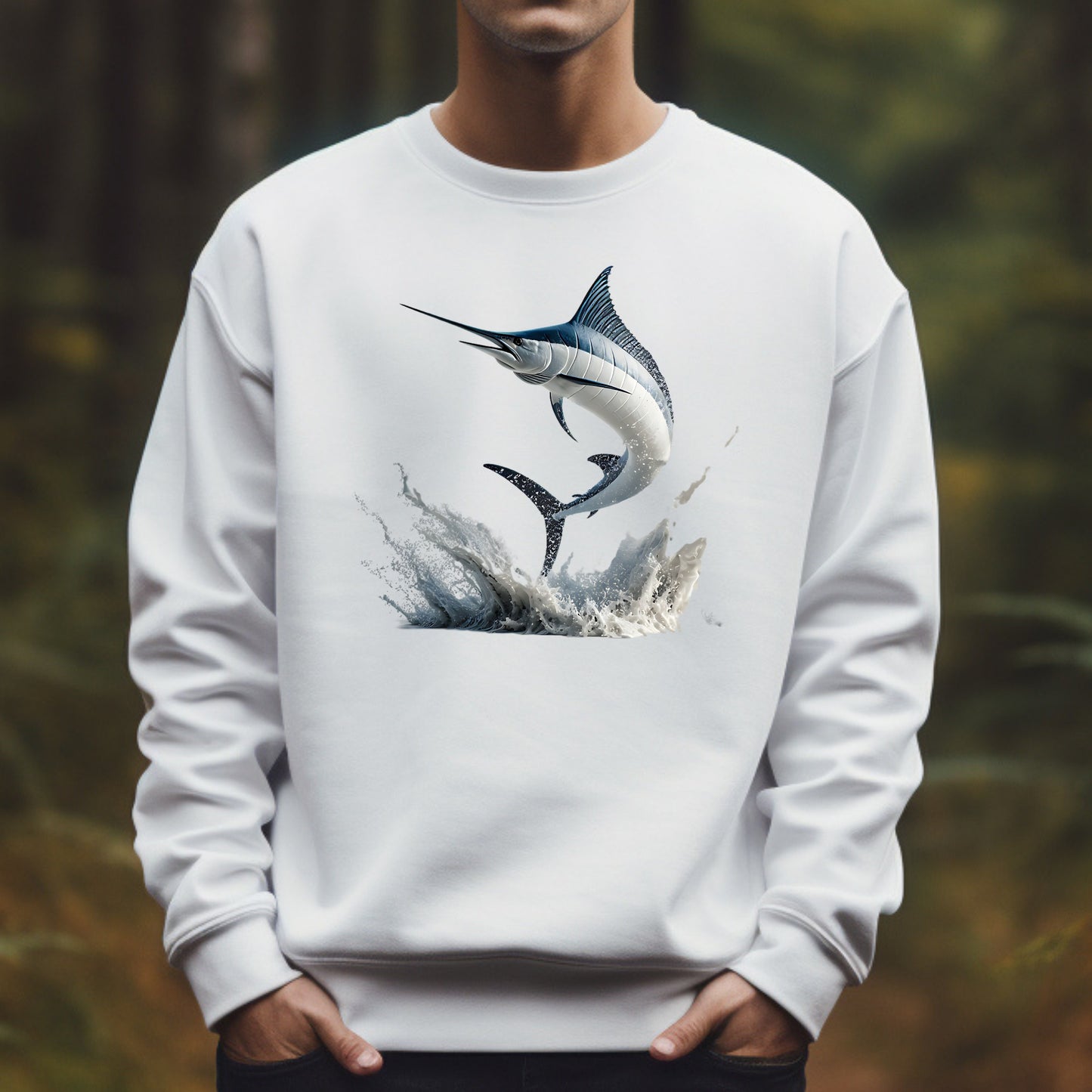 Marlin Leaping Digital Design PNG