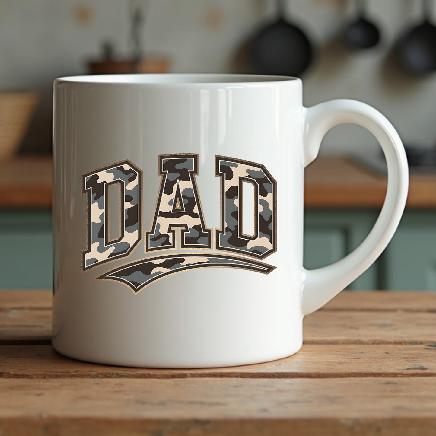 Dad Camo Digital Design PNG