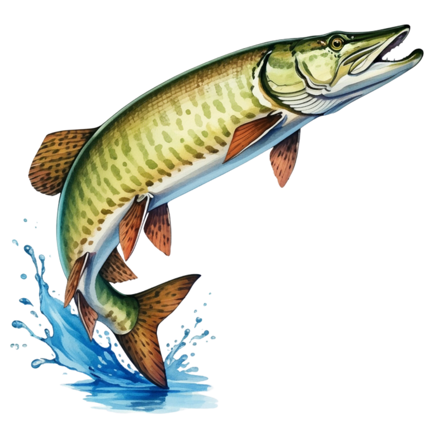 Muskie Fish PNG digital design