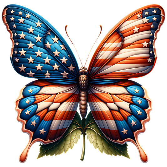 Patriotic Butterfly PNG Digital Design
