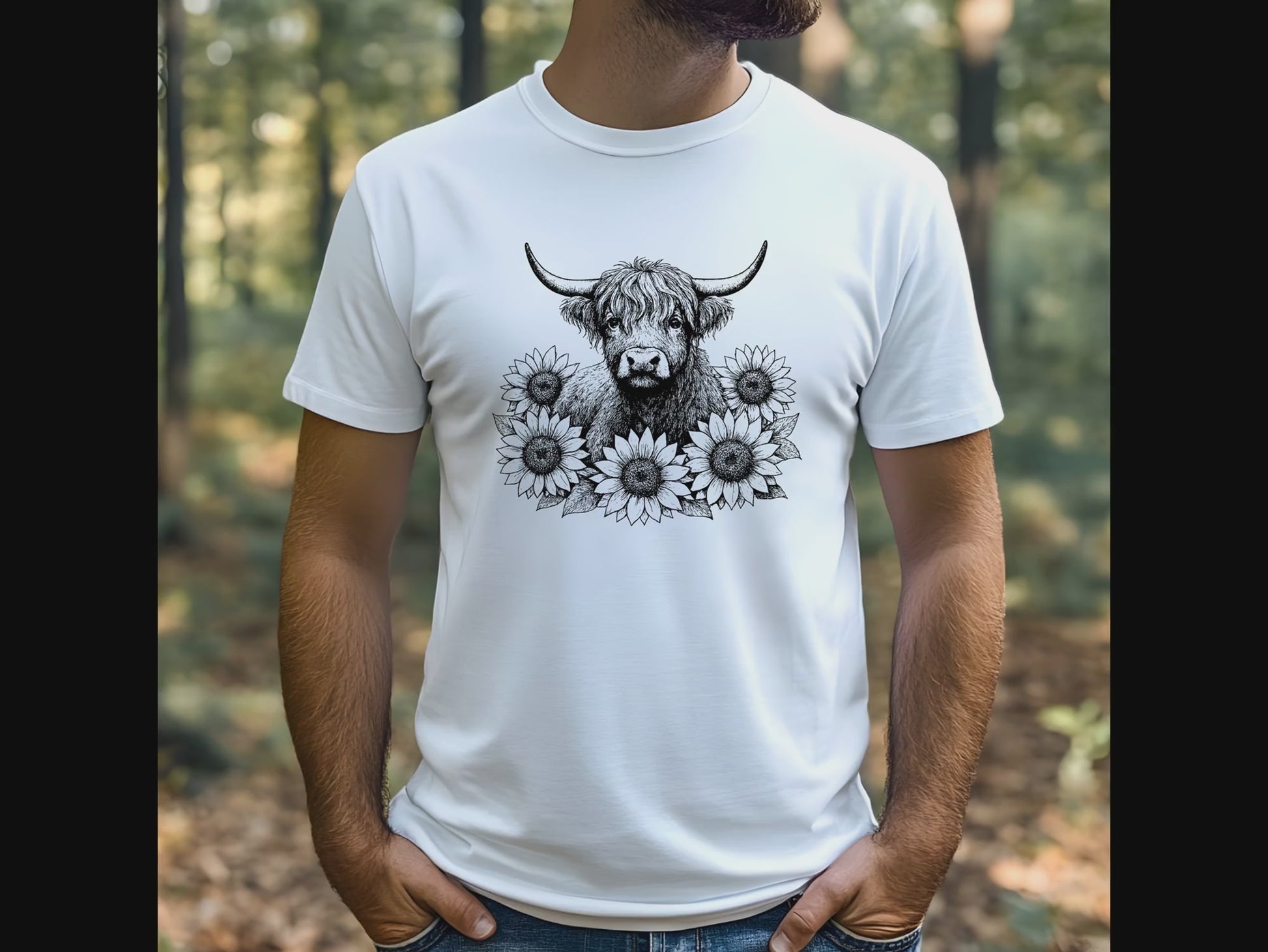 Highland Cow Sunflowers video